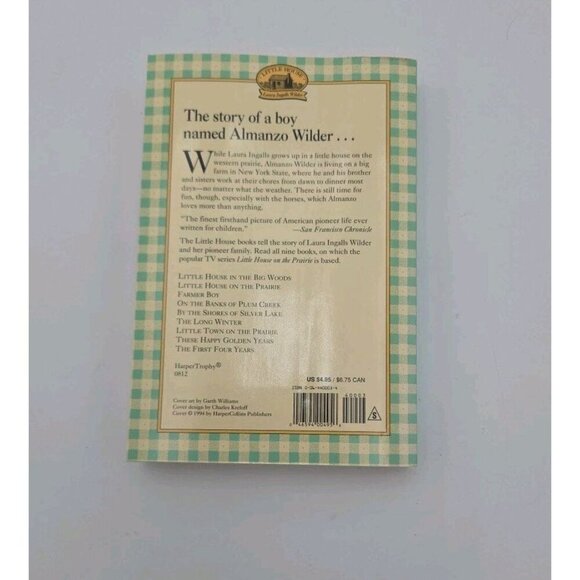 Vintage 1971 Farmer Boy By Laura Ingalls Wilder Softcover - Picture 2 of 8